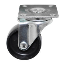 Møbelhjul dreibart med plate svart 40 mm